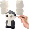 imageJOYIN Halloween Squishy Toys Coloring Craft Kit with 6 Different Characters 6 Colors Paints and 3 Paintbrushes Art Craft Painting Kit DIY Set Halloween Party Games for Kids Activities Party Favors