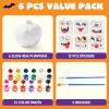 imageJOYIN Halloween Squishy Toys Coloring Craft Kit with 6 SlowRise Pumpkins Halloween Party Supplies Party Favors for Kids Pumpkin Painting Kit for Classroom Art DIY Activities Game Goodies Gifts