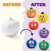 imageJOYIN Halloween Squishy Toys Coloring Craft Kit with 6 SlowRise Pumpkins Halloween Party Supplies Party Favors for Kids Pumpkin Painting Kit for Classroom Art DIY Activities Game Goodies Gifts