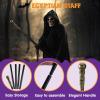 imageJOYIN Halloween Staff Elegant Vintage Gold Walking Cane Prop Stick Kids Women Men Costume Party Halloween Cane for Pretend Play Costume Vampire Dress Up Parties