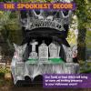 imageJOYIN Halloween Tombstone Trunk or Treat Car Garage Decoration Outdoor with Gargoyles Arch Monument Spider Web and NonWoven Fabric for Entryway Archway Haunted House Decor