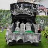 imageJOYIN Halloween Tombstone Trunk or Treat Car Garage Decoration Outdoor with Gargoyles Arch Monument Spider Web and NonWoven Fabric for Entryway Archway Haunted House Decor