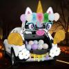 imageJOYIN Halloween Trunk Or Treat Car Decorations Kit Unicorn Archway Garage Stickers for SUV Haunted House Outdoor Indoor with Paper Flowers Balloons Tassel