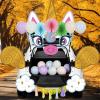 imageJOYIN Halloween Trunk Or Treat Car Decorations Kit Unicorn Archway Garage Stickers for SUV Haunted House Outdoor Indoor with Paper Flowers Balloons Tassel