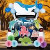 imageJOYIN Halloween Trunk Or Treat Car Decorations Kit for SUV Halloween Decor Outdoor Bat Ghost Spider Skeleton Pumpkin Balloons Stickers Haunted House Door Archway Entryway Foil Dot Glue