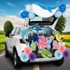 imageJOYIN Halloween Trunk Or Treat Car Decorations Kit for SUV Halloween Decor Outdoor Bat Ghost Spider Skeleton Pumpkin Balloons Stickers Haunted House Door Archway Entryway Foil Dot Glue