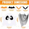 imageJOYIN Halloween Trunk Or Treat Car Decorations Kit for SUV Outdoor White Ghost Decor Haunted House Archway Sticker with Balloons for Car Garage Door Entryway