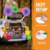 imageJOYIN Halloween Trunk Or Treat Car Stickers Decorations Kit for SUV Outdoor Decor Lollipops Candy Land Balloons for Garage Door Archway Entryway Haunted House Banner Paper Fans