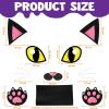 imageJOYIN Halloween Trunk or Treat Car Decorations Kit Halloween Cute Cat Stickers Car Black Decorations for SUV Archway Garage Door Haunted House Outdoor Outside
