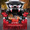 imageJOYIN Halloween Trunk or Treat Car Decorations Kit Vampire Monster Design Archway Garage Decor with Bats Balloons Tassel for Haunted House Door Entryway