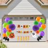 imageJOYIN Halloween Trunk or Treat Car Decorations Kit with Happy Themed Design Garage Archway Decor with Banner Paper Fans Balloons