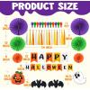 imageJOYIN Halloween Trunk or Treat Car Decorations Kit with Happy Themed Design Garage Archway Decor with Banner Paper Fans Balloons