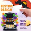 imageJOYIN Halloween Trunk or Treat Car Decorations Kit with Happy Themed Design Garage Archway Decor with Banner Paper Fans Balloons