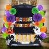 imageJOYIN Halloween Trunk or Treat Car Decorations Kit with Happy Themed Design Garage Archway Decor with Banner Paper Fans Balloons