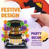 imageJOYIN Halloween Trunk or Treat Car Decorations Kit with Happy Themed Design Garage Archway Decor with Banner Paper Fans Balloons Tassel and Pumpkin Stickers
