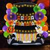 imageJOYIN Halloween Trunk or Treat Car Decorations Kit with Happy Themed Design Garage Archway Decor with Banner Paper Fans Balloons Tassel and Pumpkin Stickers