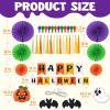 imageJOYIN Halloween Trunk or Treat Car Decorations Kit with Happy Themed Design Garage Archway Decor with Banner Paper Fans Balloons Tassel and Pumpkin Stickers