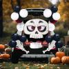 imageJOYIN Halloween Trunk or Treat Car Decorations Kit with Skeleton Design Archway Garage Decor Balloons and Tinsel Streamer Garland for Haunted House Door Entryway