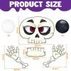 imageJOYIN Halloween Trunk or Treat Car Decorations Kit with Skeleton Design Archway Garage Decor Balloons and Tinsel Streamer Garland for Haunted House Door Entryway