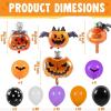 imageJOYIN Halloween Trunk or Treat Car Pumpkin Decoration Kit with Spider Bat Wing Skeleton Peppermint Foil Balloons for SUV Archway Garage House Outdoor Decor