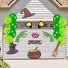 imageJOYIN Halloween Trunk or Treat Car Witch Decorations Kit for SUV Haunted House Archway Decor Hat Balloons Cauldron Broom Black Cat Vehicle Stickers for Van Garage Door Entryway