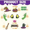 imageJOYIN Halloween Trunk or Treat Car Witch Decorations Kit for SUV Haunted House Archway Decor Hat Balloons Cauldron Broom Black Cat Vehicle Stickers for Van Garage Door Entryway