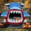 imageJOYIN Halloween Trunk or Treat Decorations Kit Car Stickers Shark Decor Outdoor Indoor Haunted House for SUV Archway Garage Door with Paperboard Tassels DoubleSided Tapes