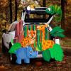 imageJOYIN Halloween Trunk or Treat Decorations Kit Jungle Theme with Rhinoceros Giraffe Parrot Chameleon Cheetah etc Zoo Animal Car Decorations Kit for Outdoor SUV Garage Archway Door House