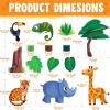 imageJOYIN Halloween Trunk or Treat Decorations Kit Jungle Theme with Rhinoceros Giraffe Parrot Chameleon Cheetah etc Zoo Animal Car Decorations Kit for Outdoor SUV Garage Archway Door House