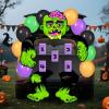 imageJOYIN Halloween Trunk or Treat Kit Zombie Toss Game Theme Decorations Large Scary Green Zombie Toss Cornhole with Balloons and Sandbags Halloween Car Decorations for SUV Garage Door Party Supplies