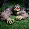 imageJOYIN Halloween Zombie Decorations Outdoor Halloween Groundbreaker Outside Decor Hanging Zombie Prop with Green Face and Lighted Eyes for Graveyard Haunted House Lawn Yard Indoor Decor