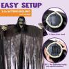 imageJOYIN Halloween Zombie Decorations Outdoor Halloween Groundbreaker Outside Decor Hanging Zombie Prop with Green Face and Lighted Eyes for Graveyard Haunted House Lawn Yard Indoor Decor