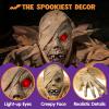 imageJOYIN Halloween Zombie Groundbreaker Outdoor Decoration Zombie Groundbreaker with Lightup Eyes and Creepy Sound Sound Activation for Halloween Outside Lawn Graveyard Decor Haunted House Props