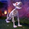 imageJOYIN Howling Wolf Skeletons Halloween Decorations 34 Skeleton Dog with Red LED Eyes AutoChin Opening and Closing Movable Posable Joints Animal Skeleton for Outdoor Indoor Garden Graveyard Decor