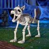 imageJOYIN Howling Wolf Skeletons Halloween Decorations 34 Skeleton Dog with Red LED Eyes AutoChin Opening and Closing Movable Posable Joints Animal Skeleton for Outdoor Indoor Garden Graveyard Decor