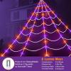 imageJOYIN Lightup Halloween Spider Web Decoration Outdoor 197 x 147 FT Giant Triangular Web with LED Lights Timer Cobweb Decor with 8 Lighting Modes for Indoor Yard Porch Haunted House Prop174 x 164 FT