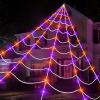 imageJOYIN Lightup Halloween Spider Web Decoration Outdoor 197 x 147 FT Giant Triangular Web with LED Lights Timer Cobweb Decor with 8 Lighting Modes for Indoor Yard Porch Haunted House Prop174 x 164 FT