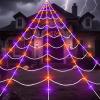 imageJOYIN Lightup Halloween Spider Web Decoration Outdoor 197 x 147 FT Giant Triangular Web with LED Lights Timer Cobweb Decor with 8 Lighting Modes for Indoor Yard Porch Haunted House Prop197 x 147 FT