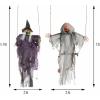 imageJOYIN Outdoor Halloween Decorations 2 Packs Hanging Ghosts Decor 39ft Witch and 3ft Pumpkin Face with Lighted Up Eyes Outside for Yard Patio Lawn Garden Party