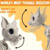imageJOYIN Plastic Chihuahua Dog Skeleton Halloween Decorations 126 inches Plastic Puppy Bones Skeleton with Posable Joints for Halloween Indoor Outdoor Graveyard Party Decor