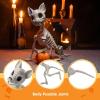 imageJOYIN Plastic Chihuahua Dog Skeleton Halloween Decorations 126 inches Plastic Puppy Bones Skeleton with Posable Joints for Halloween Indoor Outdoor Graveyard Party Decor