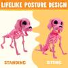 imageJOYIN Posable Dog Skeleton Halloween Decoration Full Body Movable Joints Realistic Skeleton Puppy for Indoor Outdoor Graveyard Party Haunted House Party Decor98 X 47 X 126