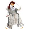 imageJOYIN Scary Halloween Decorations Outdoor Halloween Hanging Scary Swing Girl Decorations Winging White Doll with Creepy Sound and Light Up Eyes Sound Animatronics Hanging Decors ActivatedCreepy Brown hair Girl