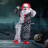 imageJOYIN Scary Halloween Decorations Outdoor Halloween Hanging Swinging Animatronic Clown with Scary Sound and Moving Body Sound Activated Outdoor Swinging Ghost with Light Up Eyes for Indoor Outside