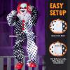 imageJOYIN Scary Halloween Decorations Outdoor Halloween Hanging Swinging Animatronic Clown with Scary Sound and Moving Body Sound Activated Outdoor Swinging Ghost with Light Up Eyes for Indoor Outside
