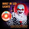 imageJOYIN Scary Halloween Decorations Outdoor Halloween Hanging Swinging Animatronic Clown with Scary Sound and Moving Body Sound Activated Outdoor Swinging Ghost with Light Up Eyes for Indoor Outside