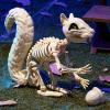 imageJOYIN Squirrel Skeleton Halloween Decoration 91 Inch Animal Posable Skeletons Movable Joints Plastic Bones with Pine Cones for Halloween Haunted House Decor Spooky Scene Garden Patio Party Prop