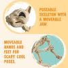 imageJOYIN Squirrel Skeleton Halloween Decoration 91 Inch Animal Posable Skeletons Movable Joints Plastic Bones with Pine Cones for Halloween Haunted House Decor Spooky Scene Garden Patio Party Prop