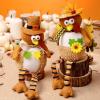 imageJOYIN Thanksgiving Decorations Stuffed Turkey Couple Doll 2 Pcs Tabletop Standing Turkey with Dangling Legs Gift for Autumn Fall Harvest Thanksgiving Decorations for Party Table Indoor Home