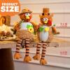 imageJOYIN Thanksgiving Decorations Stuffed Turkey Couple Doll 2 Pcs Tabletop Standing Turkey with Dangling Legs Gift for Autumn Fall Harvest Thanksgiving Decorations for Party Table Indoor Home